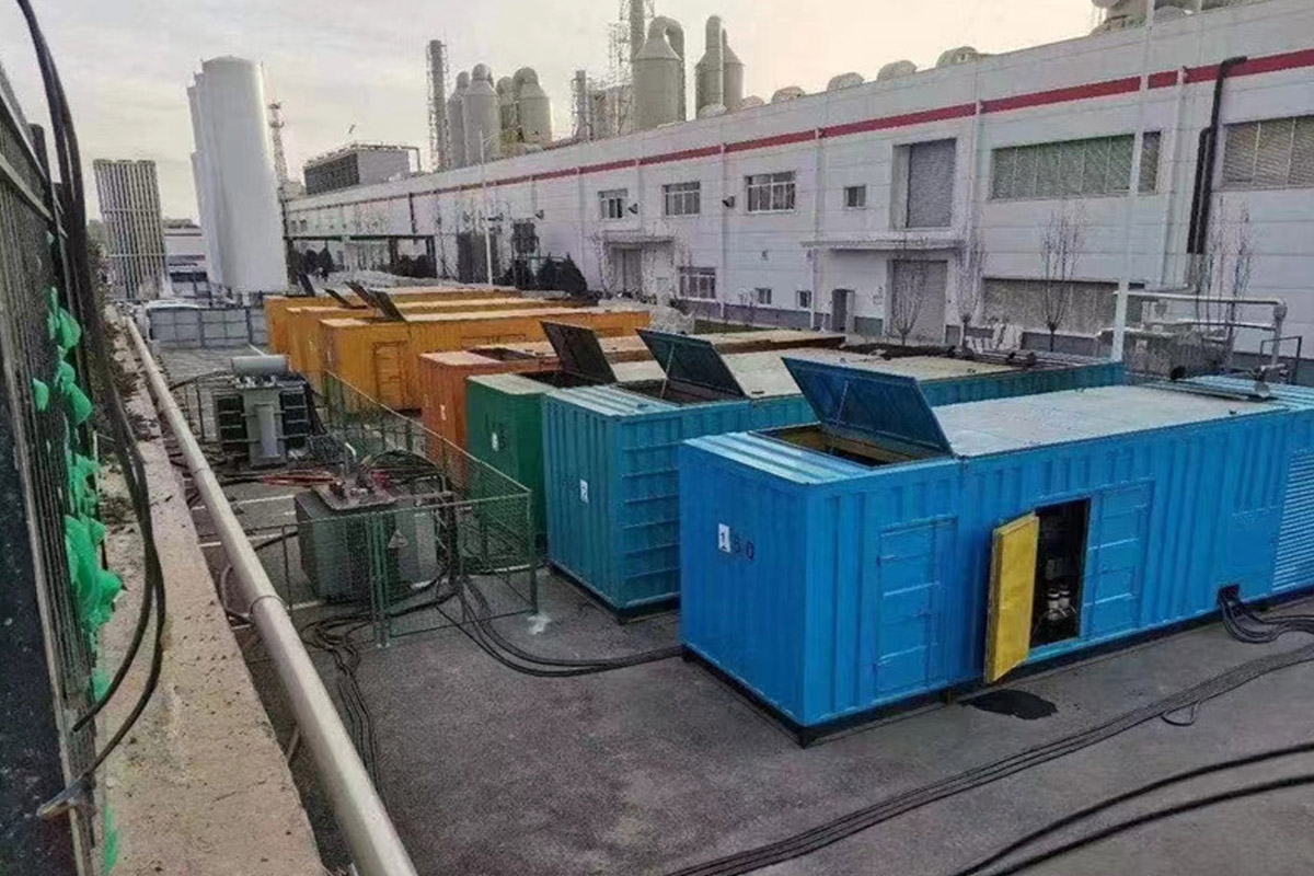 莲都发电机租赁施工现场